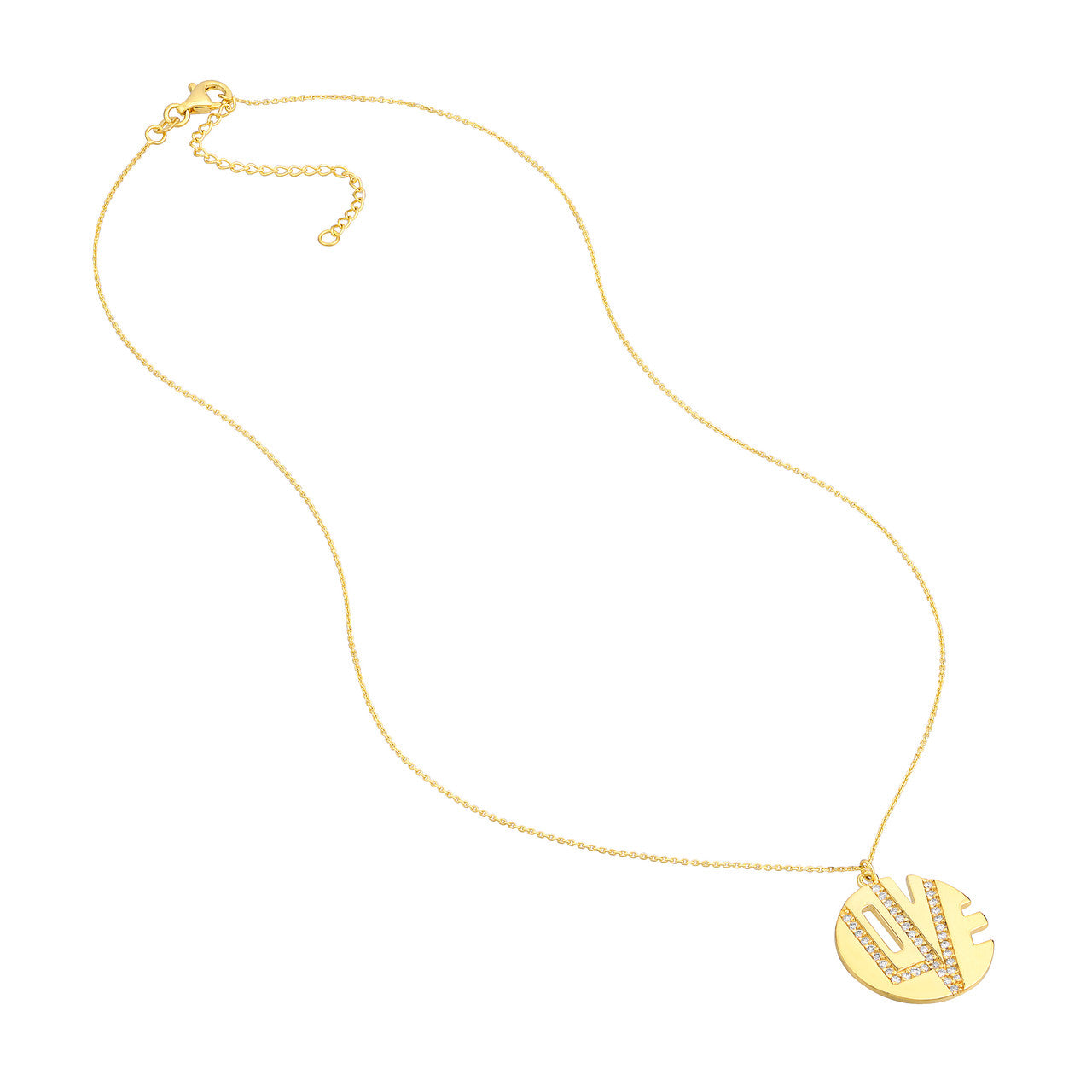 14k Gold Love Medallion Necklace