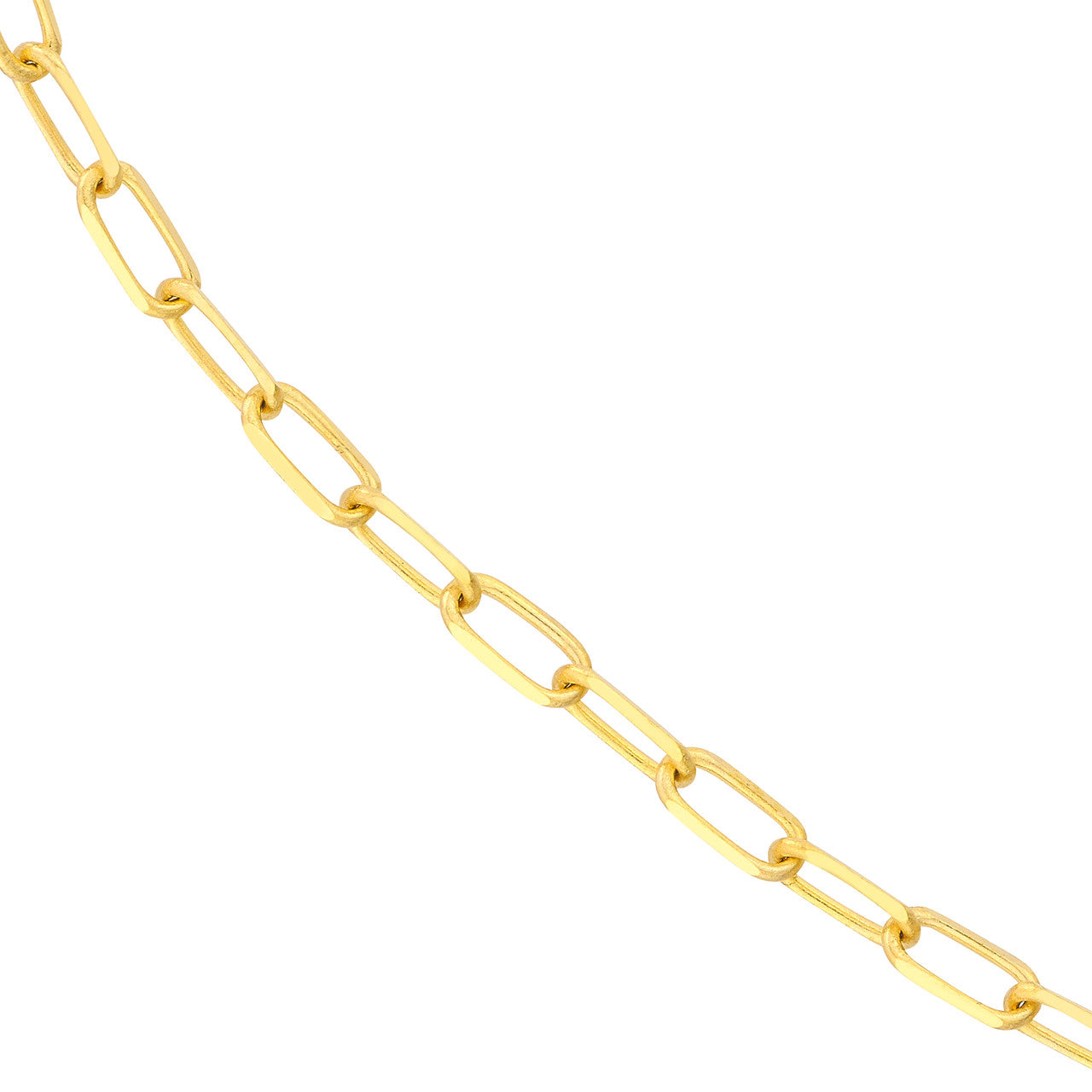 14k Gold Petite 16 Inch Paperclip Chain