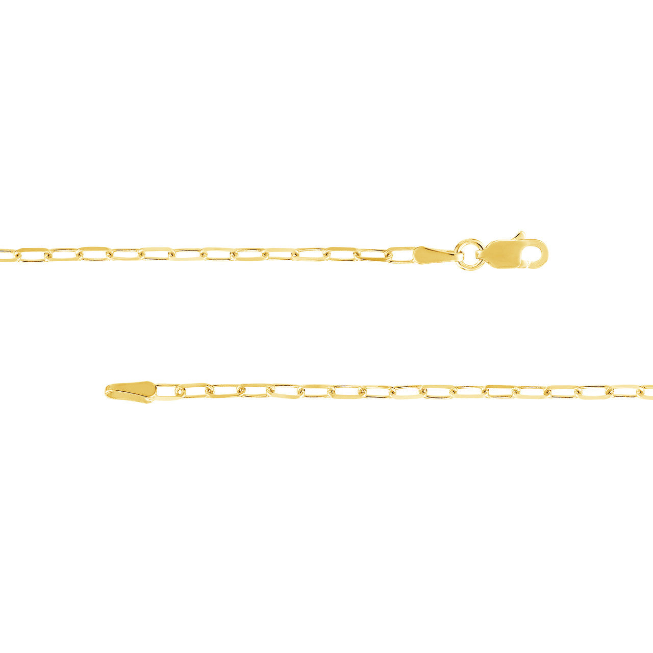 14k Paperclip Dainty Bracelet - Yellow Gold