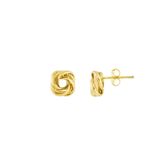 14k Gold Open Love Knot Earrings