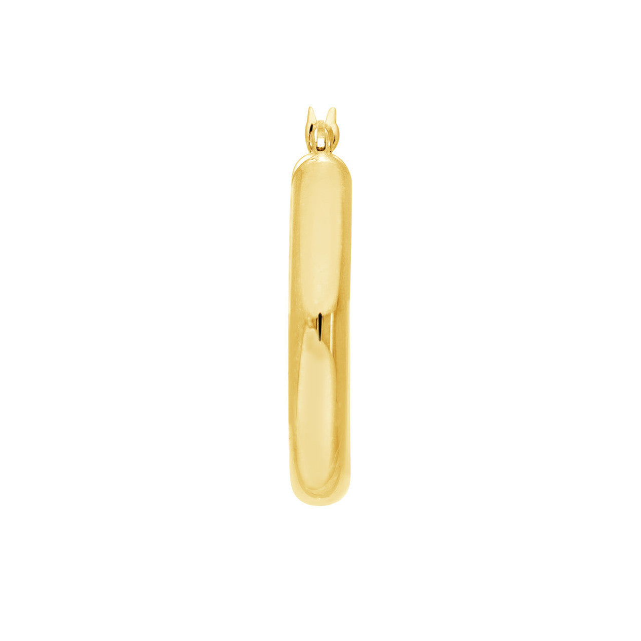 14k Gold Medium Tube Hoop Earrings