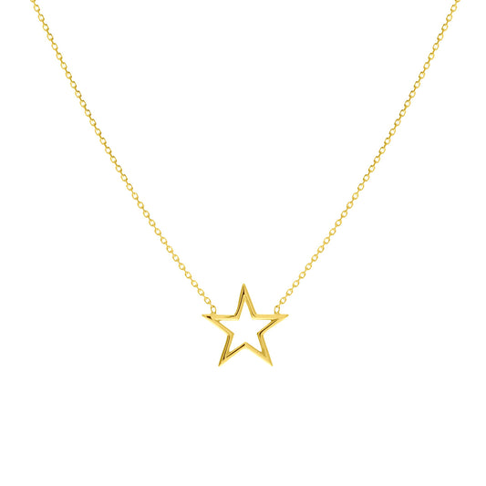 14k Gold Star Necklace